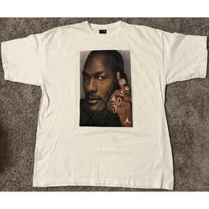 cityLAB MJ White Graphic Men's T-Shirt 3XL Jersey Cotton Crew Neck Short Sleeve